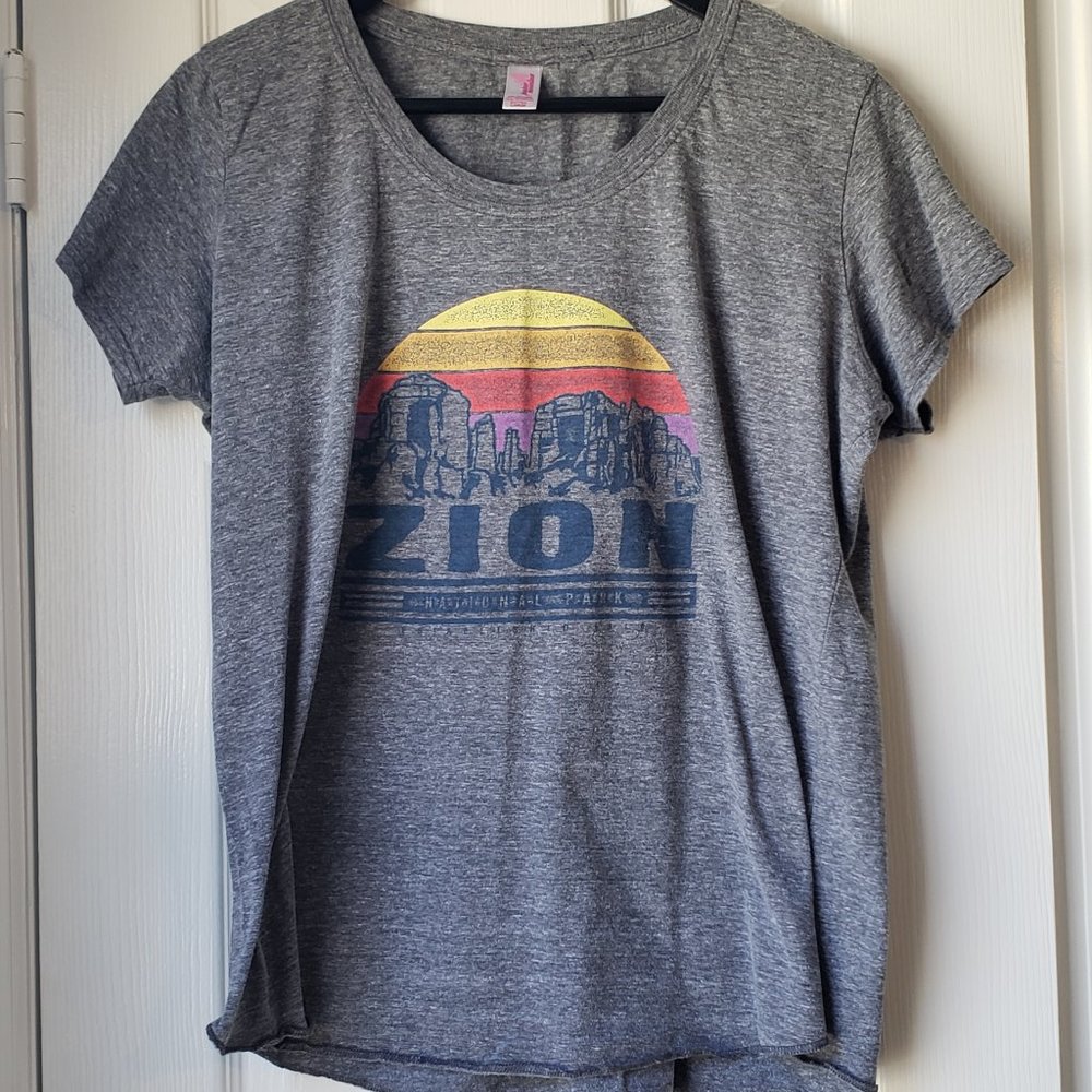 Zion National Park Sunset Gray T-Shirt